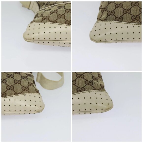 GUCCI GG Canvas Shoulder Bag Beige Silver 147671 Auth ki5693 - Picture 15 of 16